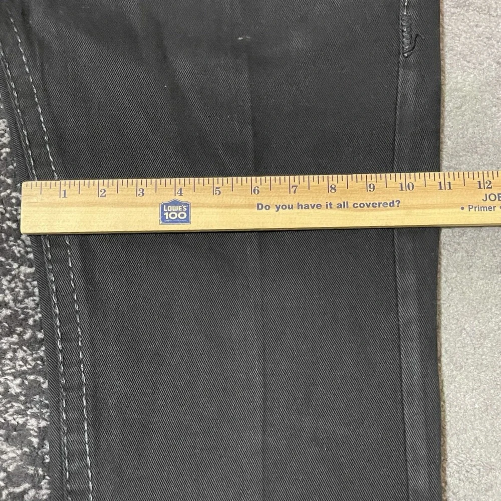 True Religion‎ Ricky Super T Jeans Men 34x32 Black  Flap Pocket Thick Stitch USA